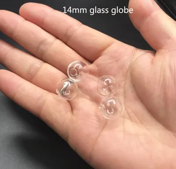

14mm Transparent glass globe bottle 4mm hole ball Glass vial pendant diy necklace finding supply accessories decor gift 300pcs