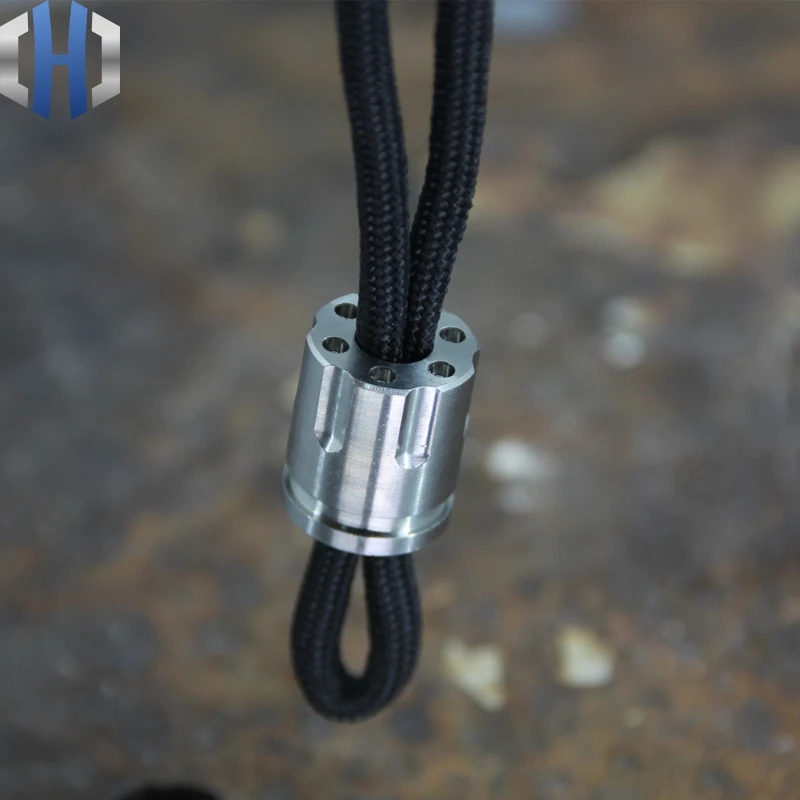 DIY Titanium Alloy Knife Beads Paracord Umbrella Rope Outdoor EDC Bead  