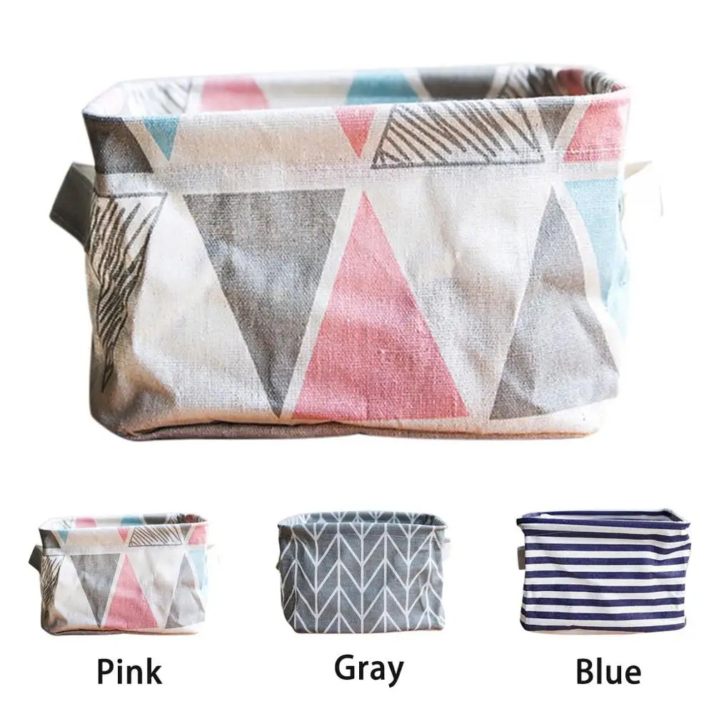 

Foldable Storage Basket Storage Bin Closet Toy Box Container Organizer Fabric Basket Home Desktop Storage Baskets Bags M7.2