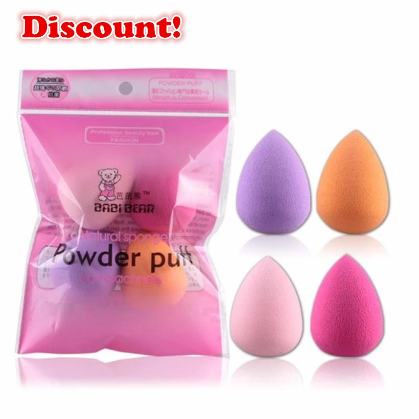 

4Pcs/Box Mini Cute Powder Foundation Makeup Cosmetic Concealer Highlight Sponge Puff Bigger in Water Face Beauty Tools