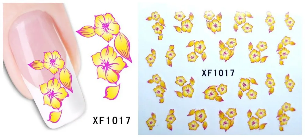 60 листов, наклейки для ногтей с цветами и водными переводами, наклейки для ногтей, фольга для обертывания, наклейки для лака, Временные татуировки, водяные знаки