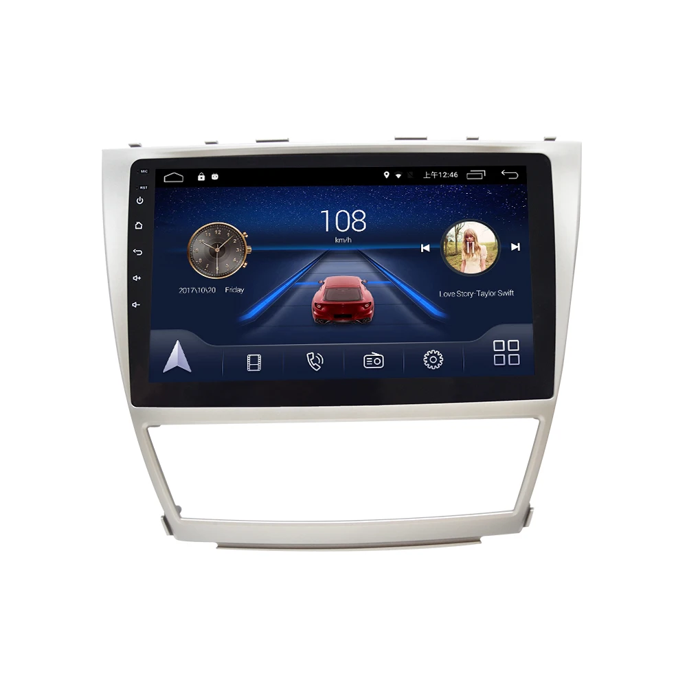 Cheap 4G Lte Android 9.0 Car multimedia navigation GPS DVD player For Toyota Camry 2009-2011 years IPS screen Radio headrest monitor 1