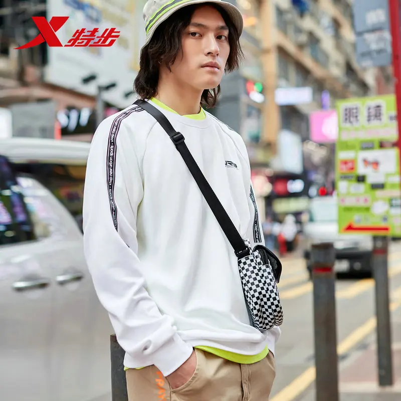 

881329059205 Xtep men sports hoodies sweater autumn new casual sports round neck sweater pullover long-sleeved sweater