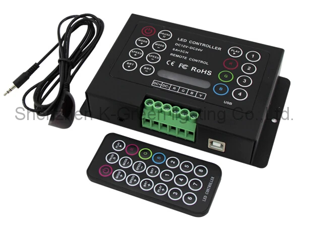 

1X new design IR Wireless remote RGB LED controller free shipping