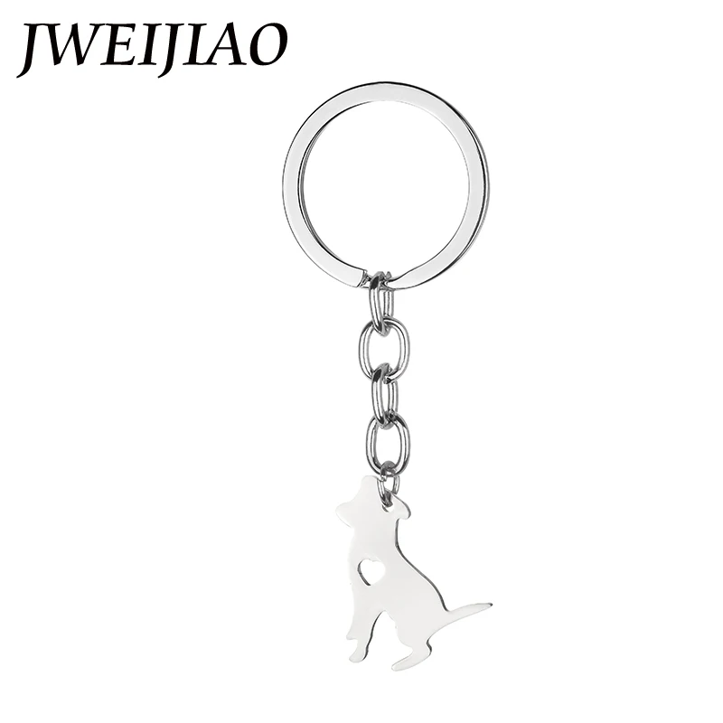 Брелок для ключей JWEIJIAO SKU22 милая подвеска в виде собаки из нержавеющей стали