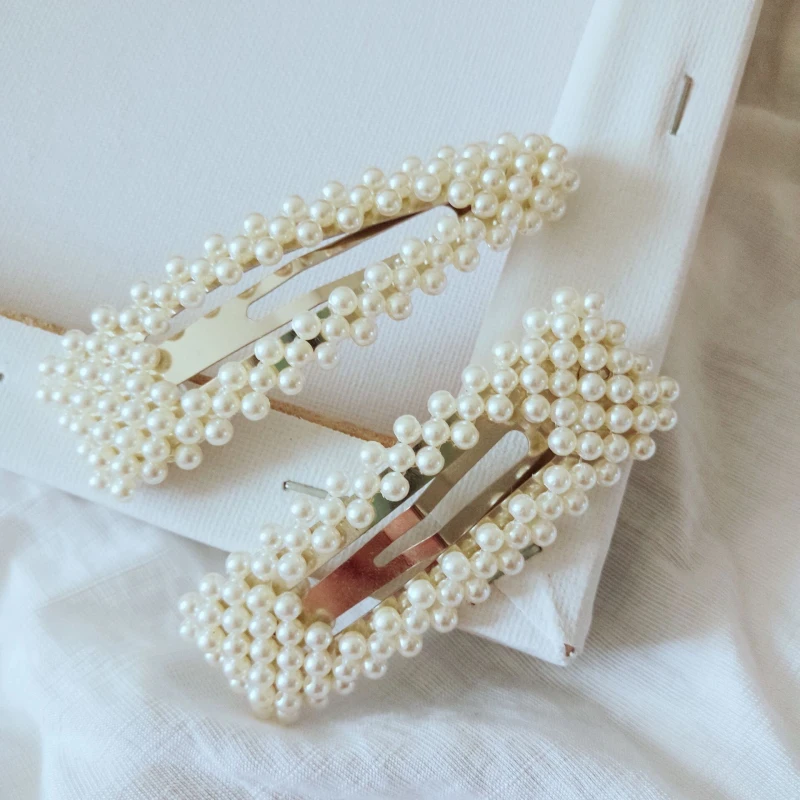 1PC/2PCS New Fashion Women Pearl Hair Clip Snap Hair Barrette Stick Hairpin Hair Styling Tool Accessories for Women Girls 1PC/2PCS New Fashion Women Pearl Hair Clip Snap Hair Barrette Stick Hairpin Hair Styling Tool Accessories for Women Girls