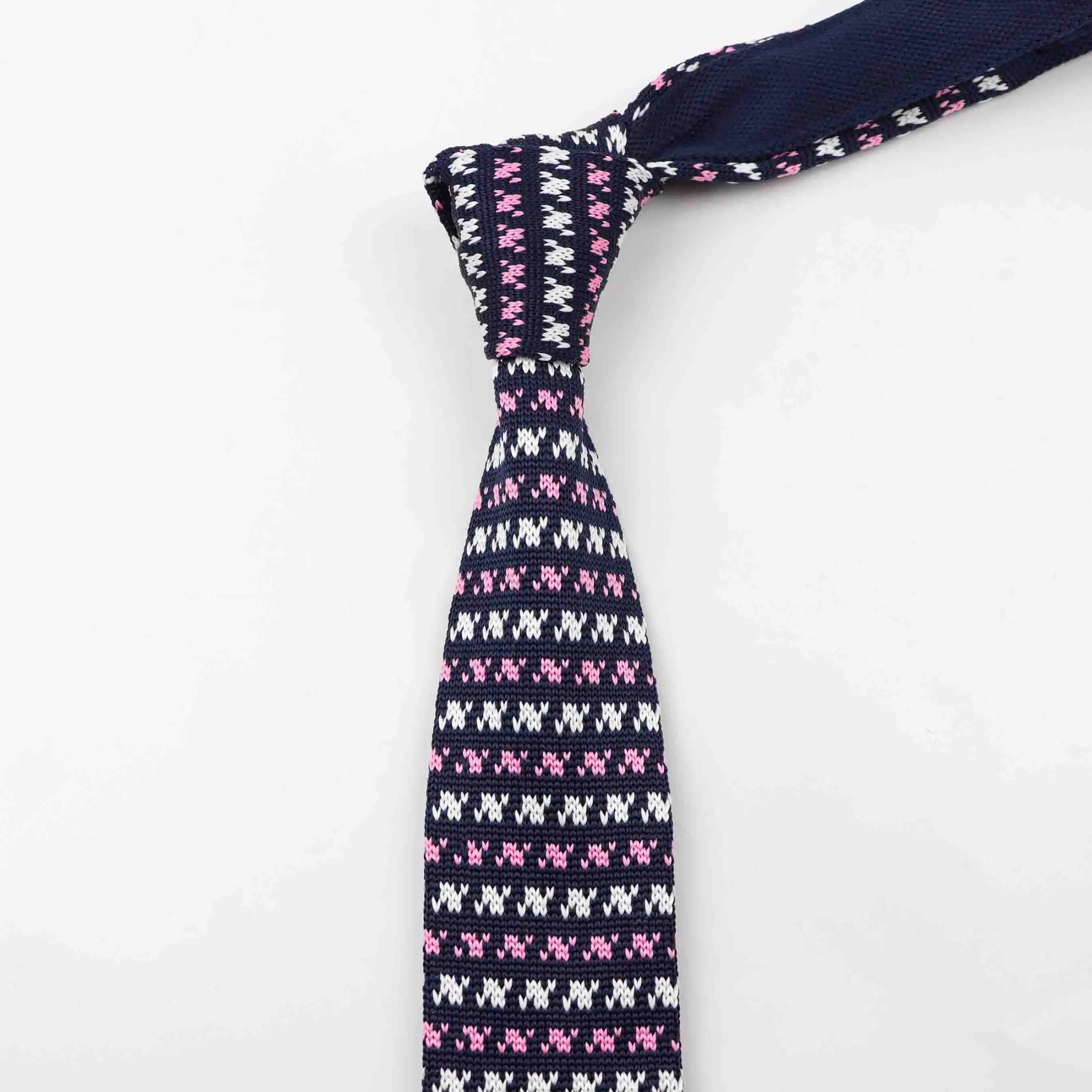 Мужские цветные вязаные галстуки, галстуки в диагональную полоску, цветные узкие тонкие тканые простые Узкие галстуки - Цвет: 33