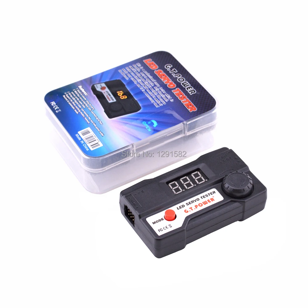 

GT Power servo tester with LED display 3 working modes test 4 servos at a time wide range of pulse width for RC Car Quadcopter