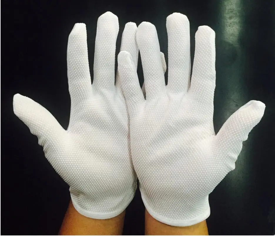 

10 pairs Anti-static Non-slip gloves, factory cleaning dust white gloves,electrical work gloves.Slip-proof, wear-resistant.