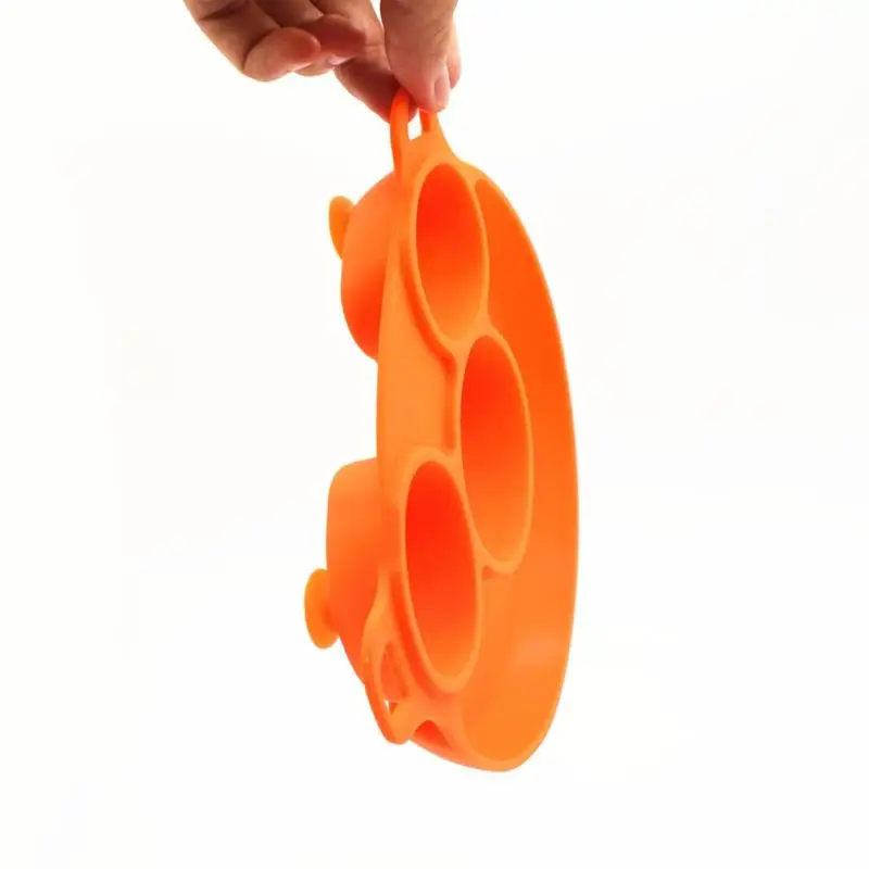 Cute Cartoon Kids Silicone Dinner Plate Suction Baby Feeding Tableware Safe Food Grade Children Dishes Lunch Kids Feeding Bowls