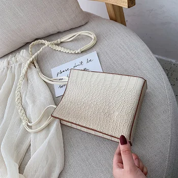 

Stone Pattern Women Shoulder Messenger Bags Women's Soft Leather Phone Bucket Bag Luxury Brand Chic Party Clutch and Purse 2019