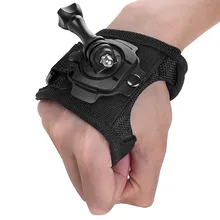 Nueva Rotación de 360 Grados de Protección de Mano Correa para La Muñeca Monte + tornillo para gopro hero 4 sj4000 tira de la correa para gopro accesorios