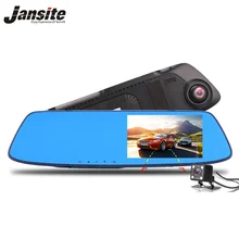 Jansite Видеорегистраторы для автомобилей Двойной объектив автомобиля Камера Full HD 1080 P видео Регистраторы Зеркало заднего вида с заднего вида DVR регистраторы Авто Регистратор