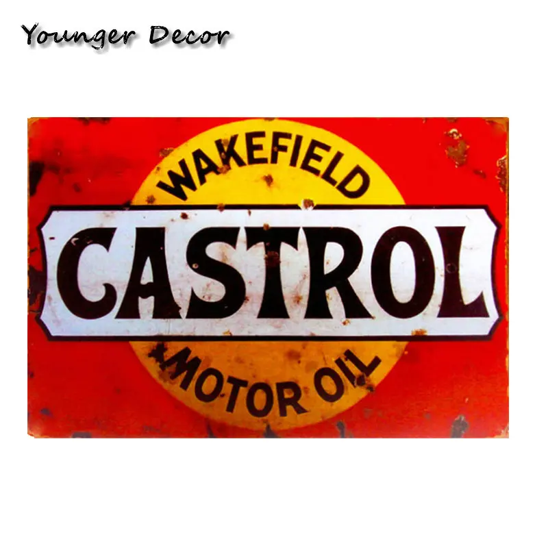 Металлический жестяной ретро знак Castrol GTX мотор масло домашний декор BP моторные