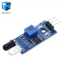 1 шт. GREATZT ИК инфракрасный обходом препятствий Сенсор модуль для рисунком «Робокар Поли» 3-жильный светоотражающий фотоэлектрический Новогодняя фарфор