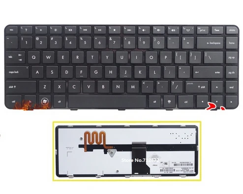 США подсветкой новая клавиатура для ноутбука для hp DV5-2000 DV5-2100 DV5-2200 английского черный