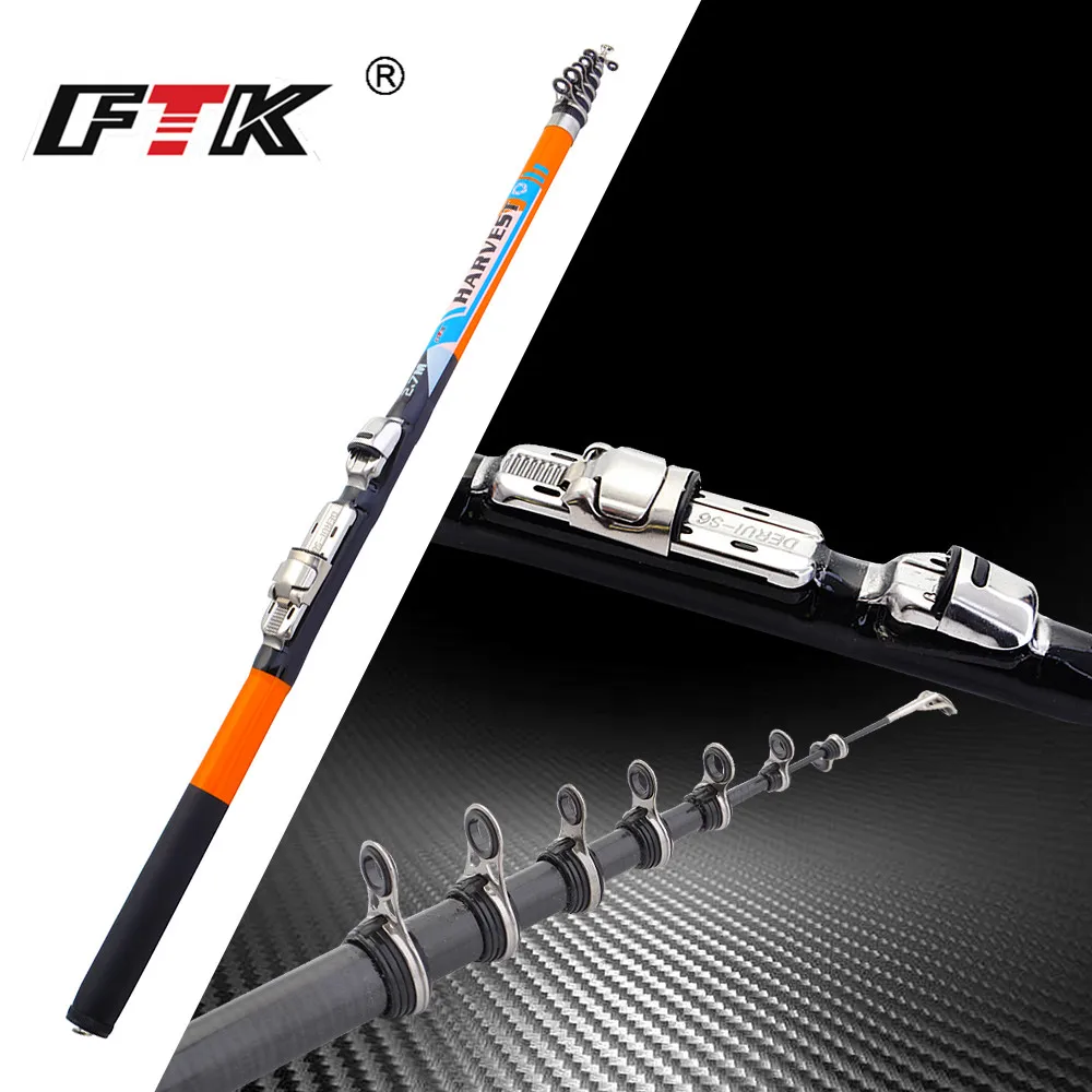 

FTK new 1.5M-2.7M Super Hard Carbon Spinning Fishing Rod Ice Fishing Rod Rock Fishing Rod Telescopic Sea Pole Stick