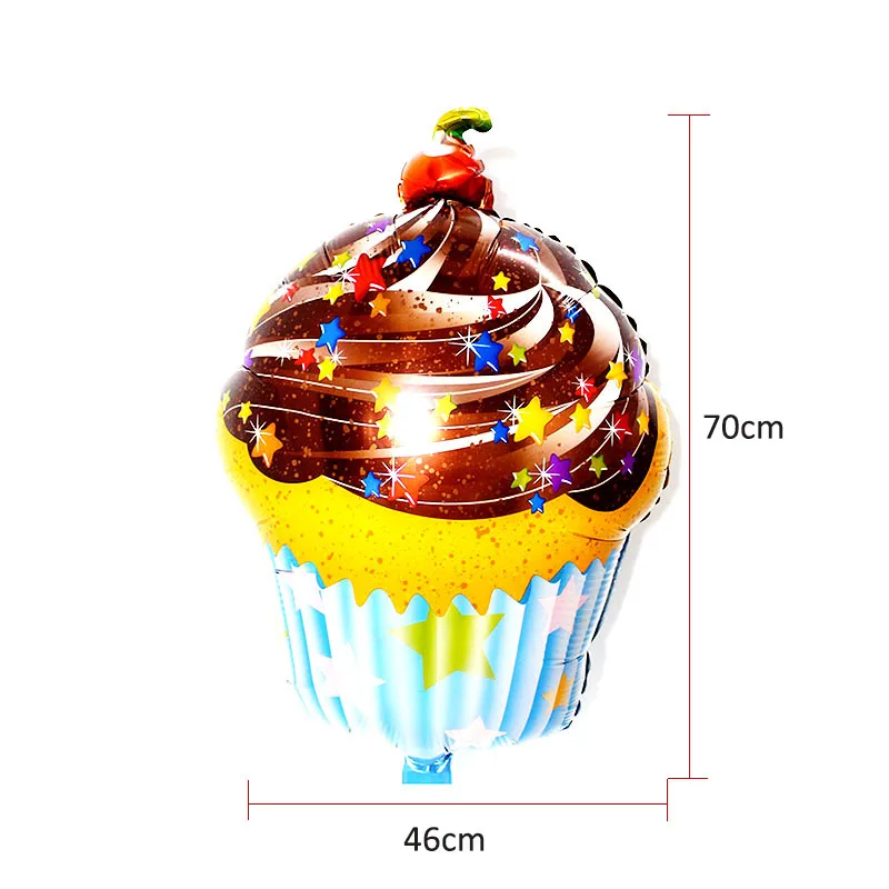 Фольгированный шар для торта мороженого на день рождения, украшение для дня рождения, детский магазин тортов, надувные гелиевые/воздушные шары, Детские глобусы