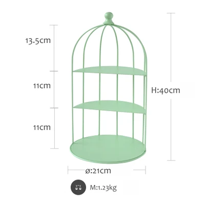SWEETGO зеленый кекс стенд подносы для кексов торта инструменты для украшения дома вечерние десерт стол поставщиков Духи Макияж держатели для хранения - Цвет: Birdcage