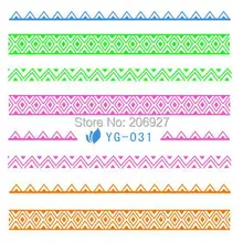 2 шт. yg031 неоновый Дизайн ногтей воды Наклейка ногтей Вода перевода Стикеры