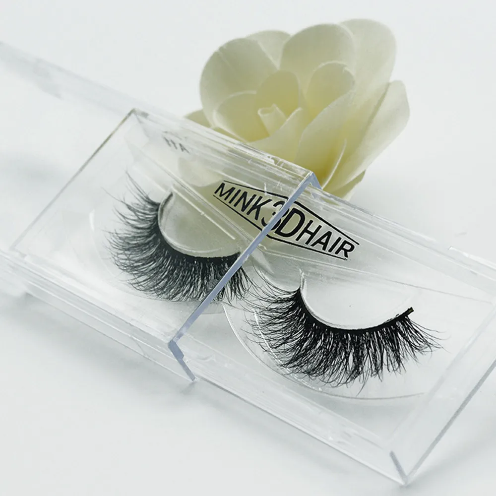 Wholesale Natural 3D 100 Real Mink False Eye Lashes/ Mink Individual