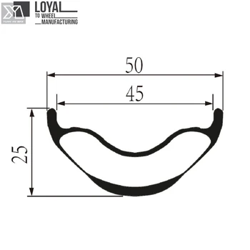 

50mm Width 29er Plus Mtb Carbon Rim Light Weight 520g Tubeless Ready For XC Cross Country Mountain Bike Hookless Style Rims