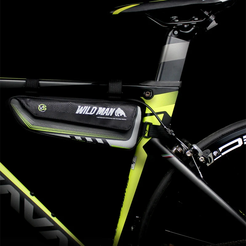 Clearance WILD MAN Bike Triangle Bag Large Capacity Wear-Resisting Rainproof Cycling Tools Bag MTB Road Bicycle Front Frame Top Tube Bag 5