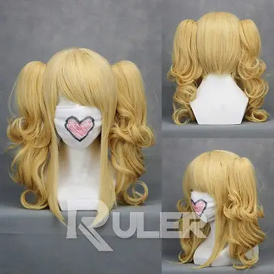 Anime Black Butler Elizabeth lolita Cosplay Wig +2Clip on Ponytail COS Jewelry Findings