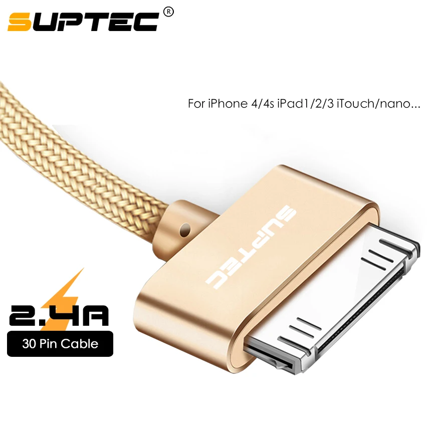 USB-кабель SUPTEC для iPhone 4 4s 3GS iPad 2 3 iPod Nano touch прочный быстрая зарядка 30-контактный