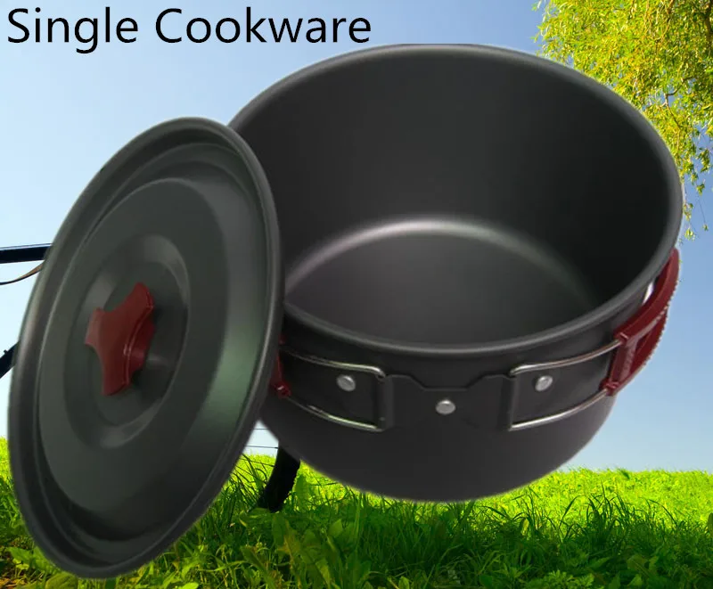 

New Arrival 3L Aluminum Alloy Soup Pot Outdoor Cooking Sets Camping Supplies Cookware Single Pot Camping Cooker Titanium Pot