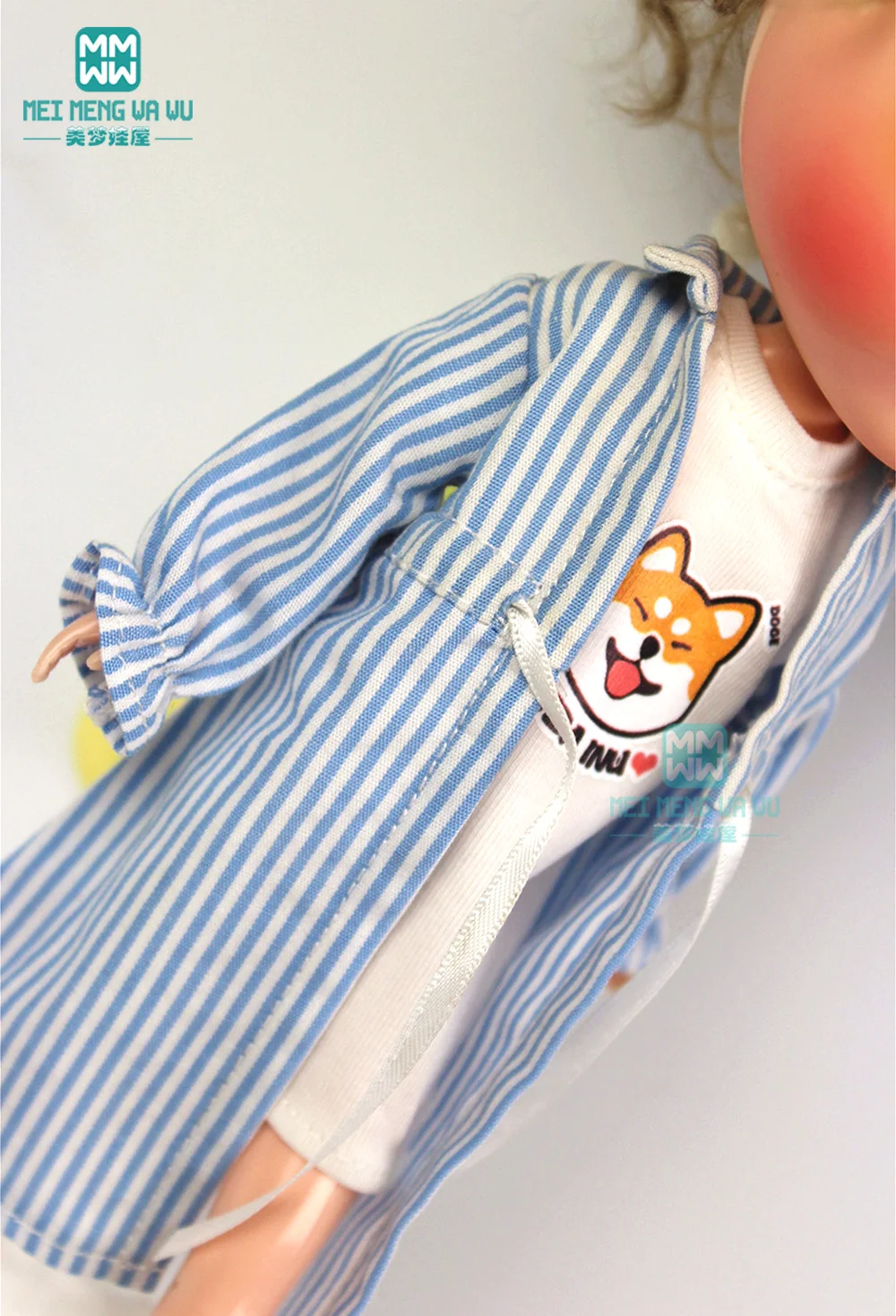 1 шт. Blyth Кукла Одежда Повседневная полосатая рубашка, длинная футболка для Blyth Azone1/6 кукла аксессуары