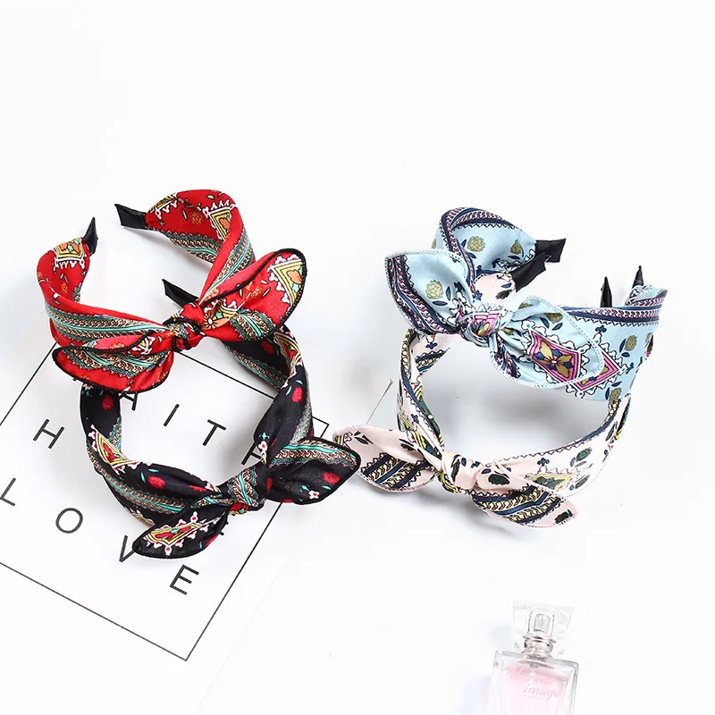 

Ruoshui Bohemia Floral Hairband for Woman Girls Bows Headbands Leopard Haarband Hair Accessories diademas para el pelo mujer