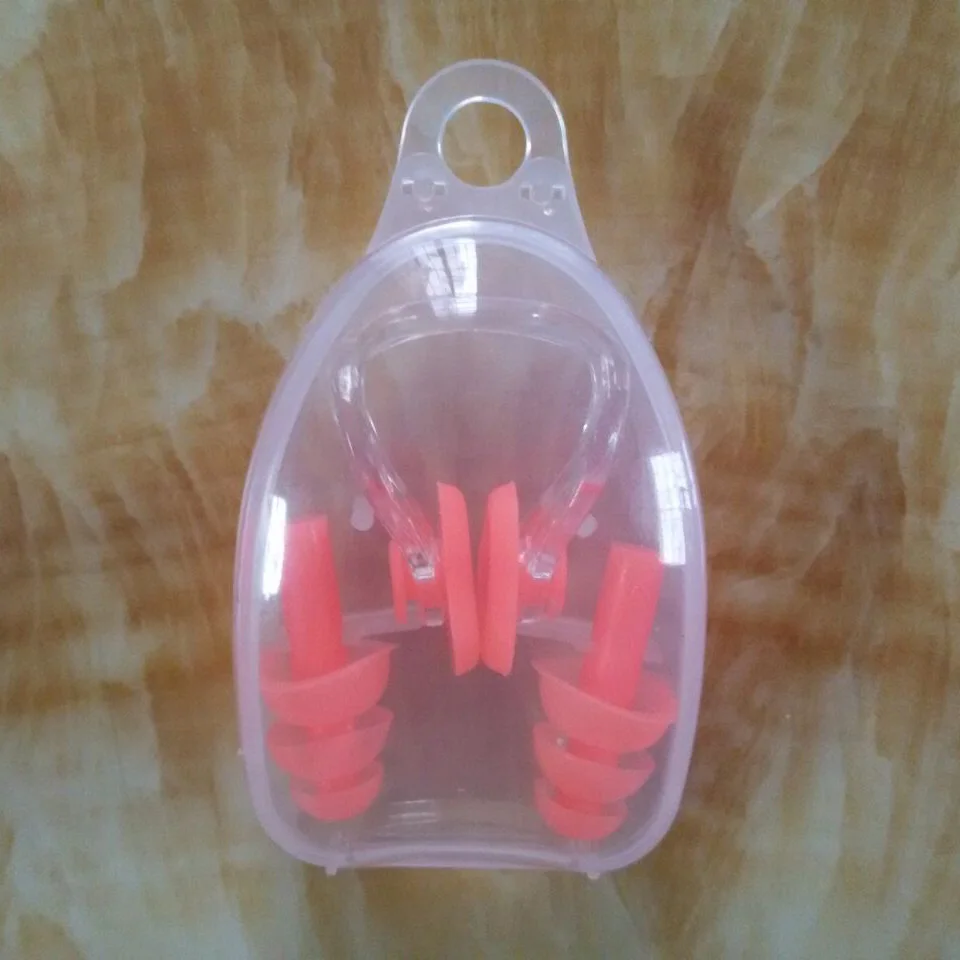 High Quality Waterproof Silicone Swimming Ear Plugs Nose Clip Set Box Packed Earplug For Surfing Diving and Learning Swimming 06 4