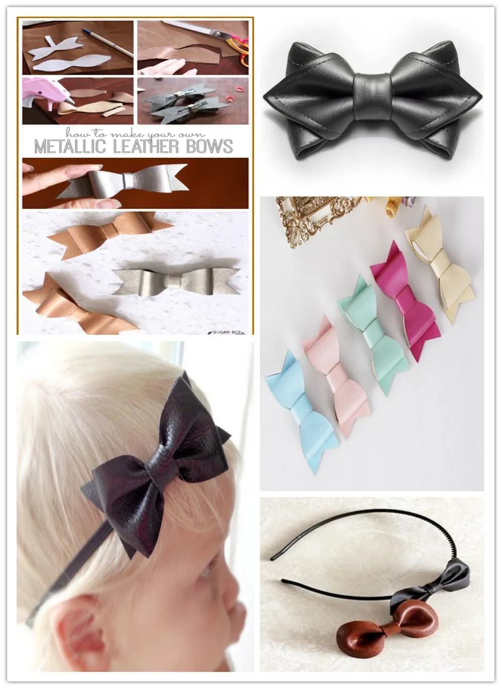 6pcs--20x22cm DIY Hair Bow Material Candy Color Chunky Glitter PU Synthetic Faux Leather