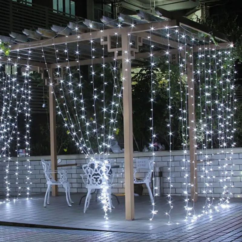 

3x1/3x2/3x3m/6x3m led Christmas Garlands LED Wedding Fairy String light Christmas led fairy Light garden party Curtain Decor