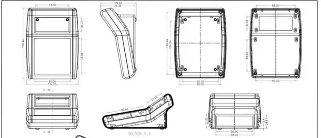 Настольный пластиковый корпус 156*114*79 мм из Китая ningbo|enclosure ventilation|enclosure manufacturersningbo