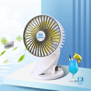 

Mini Fan Desktop Rotatable Clip Fan Home Office Desktop Bed Fan Air Cooling Night light Protable USB Fans DC5V 3 Speeds