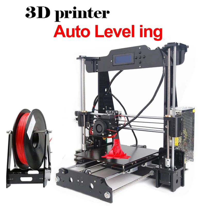  Anet Auto Leveling Optional High Precision Reprap Prusa I3 3d printer DIY Kit With Free 1Roll Filaments Aluminum Hotbed LCD Gift 