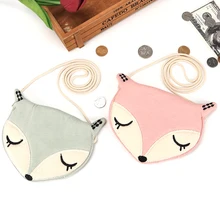 Милая Детская сумка на одно плечо с лисой, сумочка для монет, милая сумка-мессенджер для девочек, аксессуары для малышей, идеальный подарок для детского дня