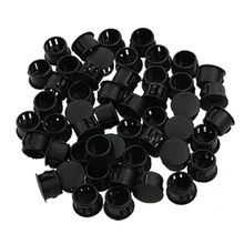 TFBC 9 16 Dia Head Plastic Locking Hole Plugs Black 50 Pcs