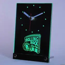 Tnc0474 Rolling Rock пивной бар 3D Светодиодный Настольные часы