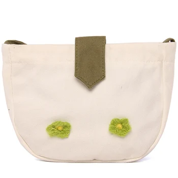 

LJL-Fashion Casual Floral Canvas Bag Ladies And Women'S Simple Shoulder Bag Messenger Bag