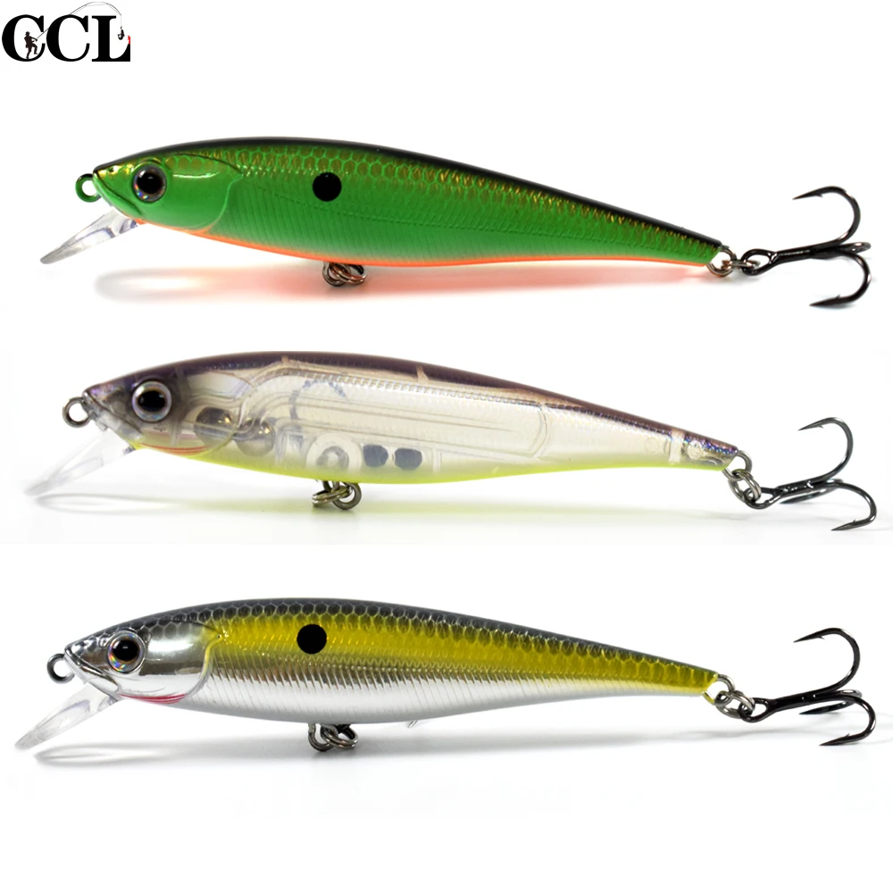 

Customzied Fishing Lures Minnow Bait Owner Hooks Jerkbait Minnow 9.5cm 10.7g Floating Fishing Bait Minnow