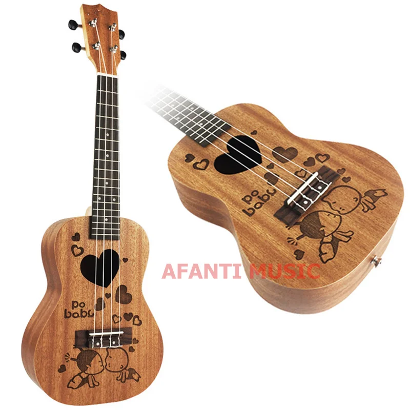DGA-2235 Afanti музыка Sapele/23 дюймов Гавайские гитары укулеле(dga-223 - Цвет: DGA-2235