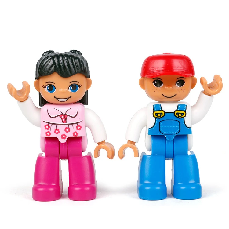 Big Brick Action Figures Blocks Compatible With legoing Duplo Figures Animal Train Building Blocks Education Toys For Baby