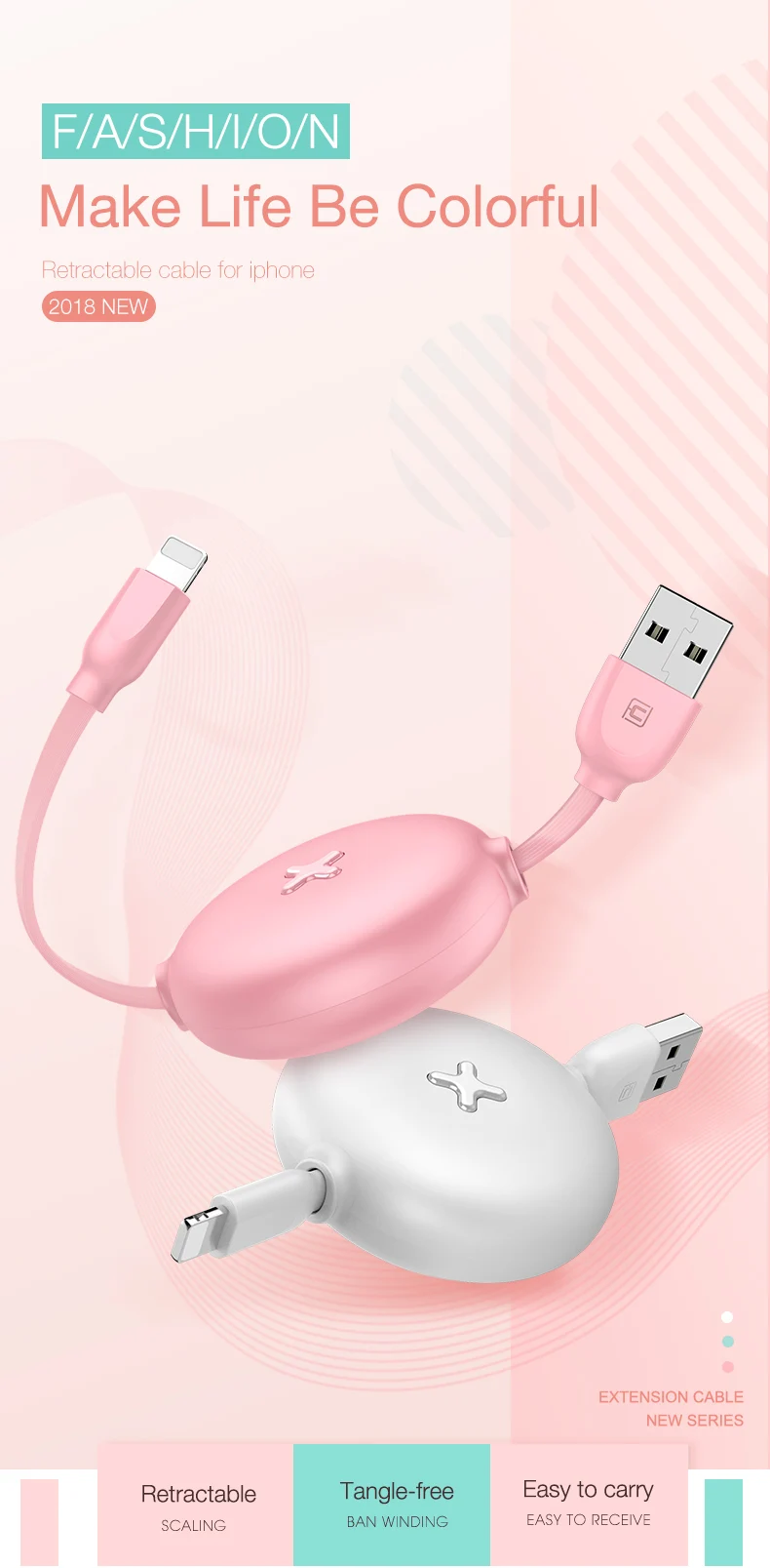 Cafele 100 см сахарная серия usb-кабель для зарядки iPhone 7 8 Plus XS XR XS MAX зарядный кабель для iPhone 6 plus 5 SE usb кабель