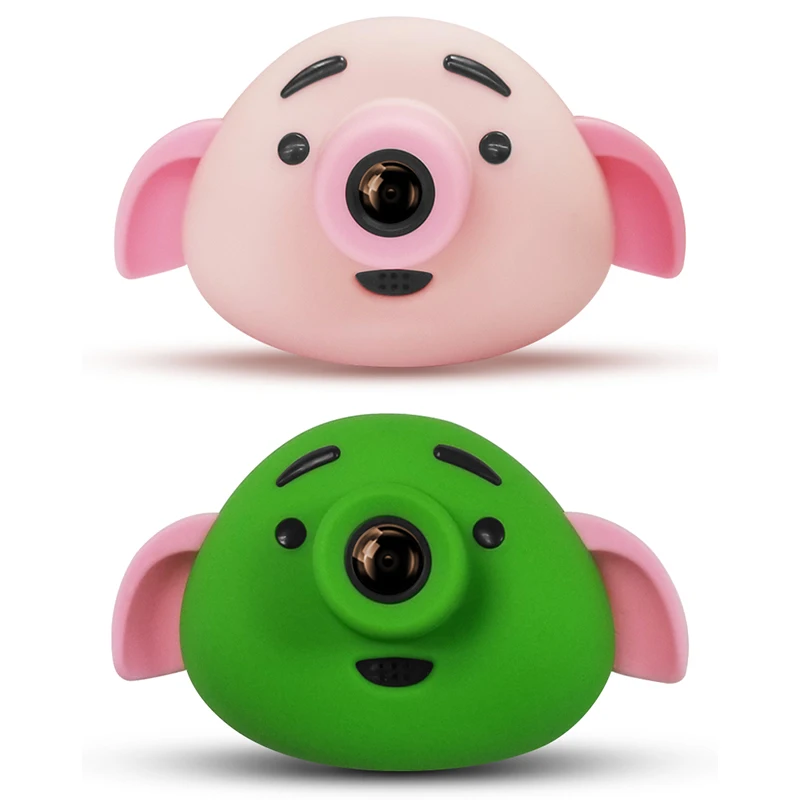 

High Quality Children Digital Camera 1.8 Inch Front Rear Dual Camera 720P Mini Cute Pig Camera Toys For Kids Birthday Gift