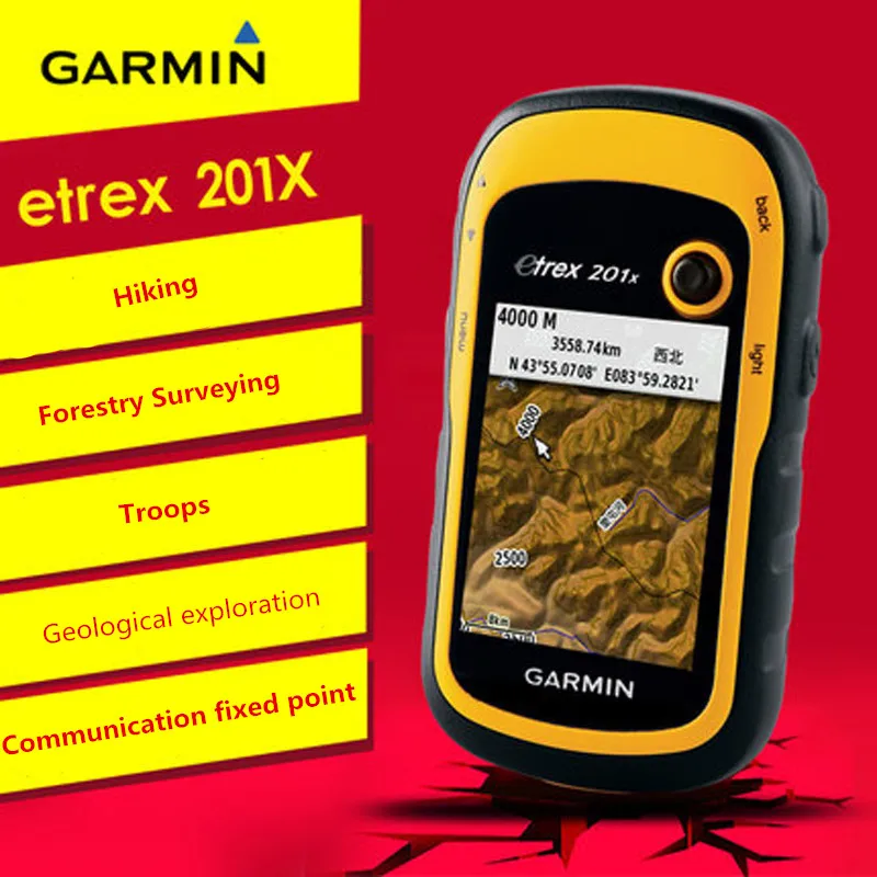 Garmin eTrex 201X Открытый Ручной gps навигатор индикатор положения координат Acre измерение etrex 201x блок