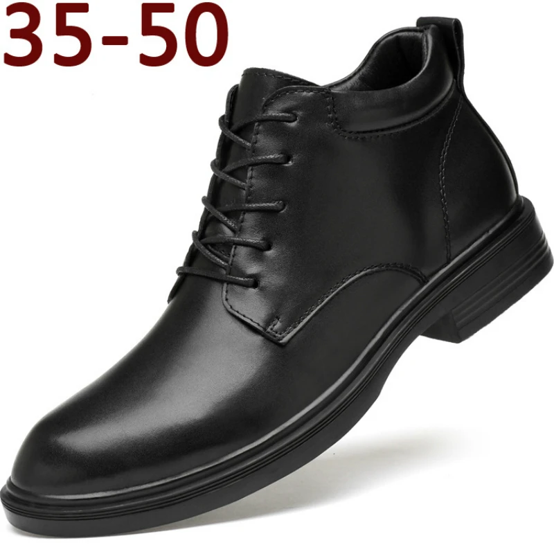 

BACKCAMEL2019 spring new large size men's high-top leather shoes first layer leather round scalp bootsEngland wear wear non-slip