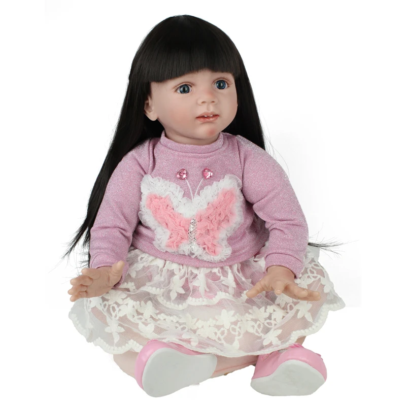 

60cm Reborn Silicone Girl lol toys Reborn Dolls collectible doll vinyl newborn princess toddler modeling play house brinquedos